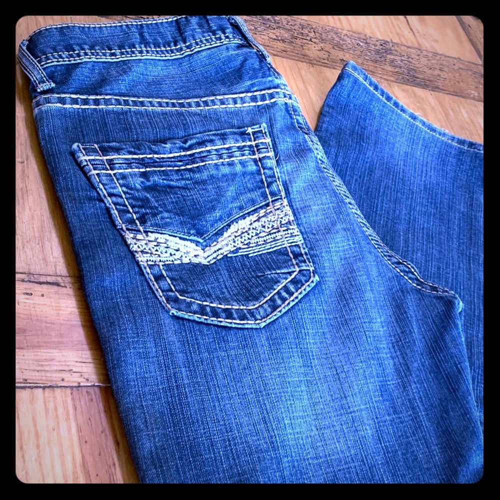 BKE Denim Jake Straight Buckle Jeans Size 34L